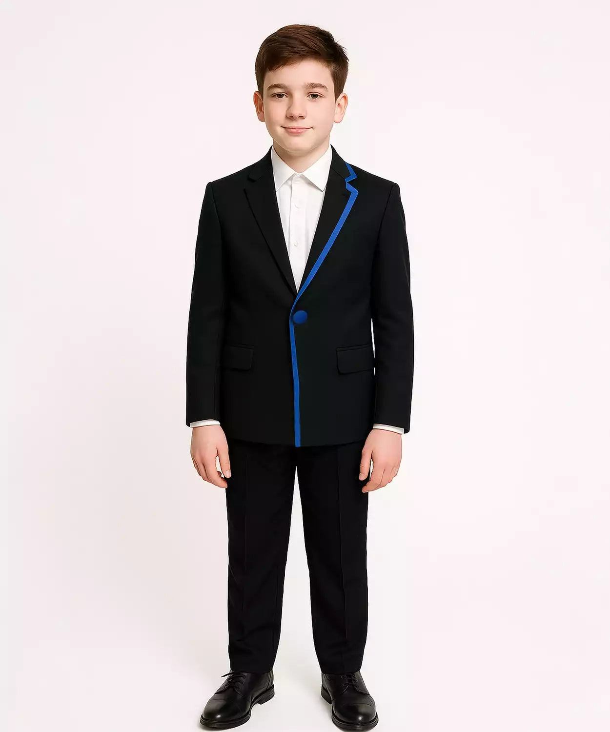 Little Men,Black Tailored Blazer Set With Blue Stripe,Blazer Set ...