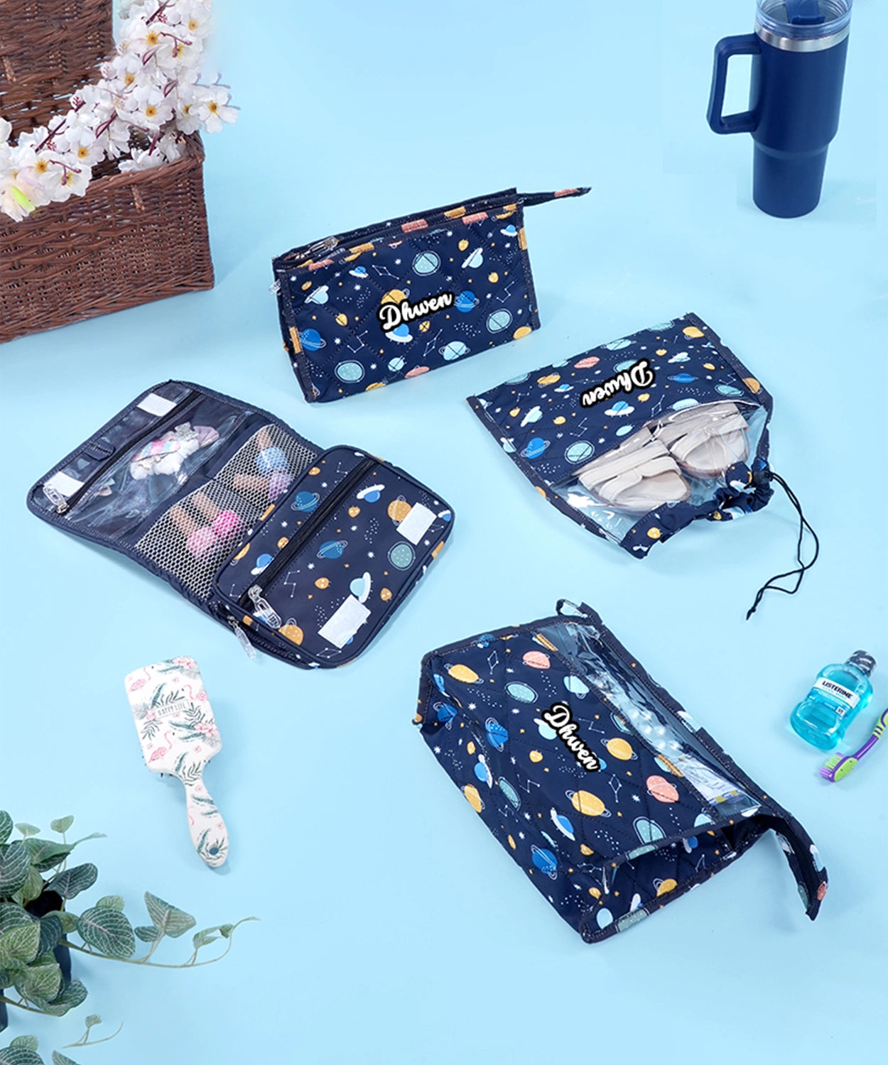 Multi Use Pouch Set- 4 Piece Set- Space – Little Tags