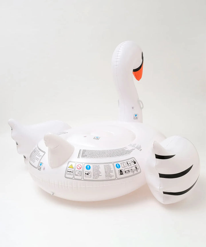 SunnyLife,White Color Inflatable Luxe Ride-On Float Swan,Float – Little ...
