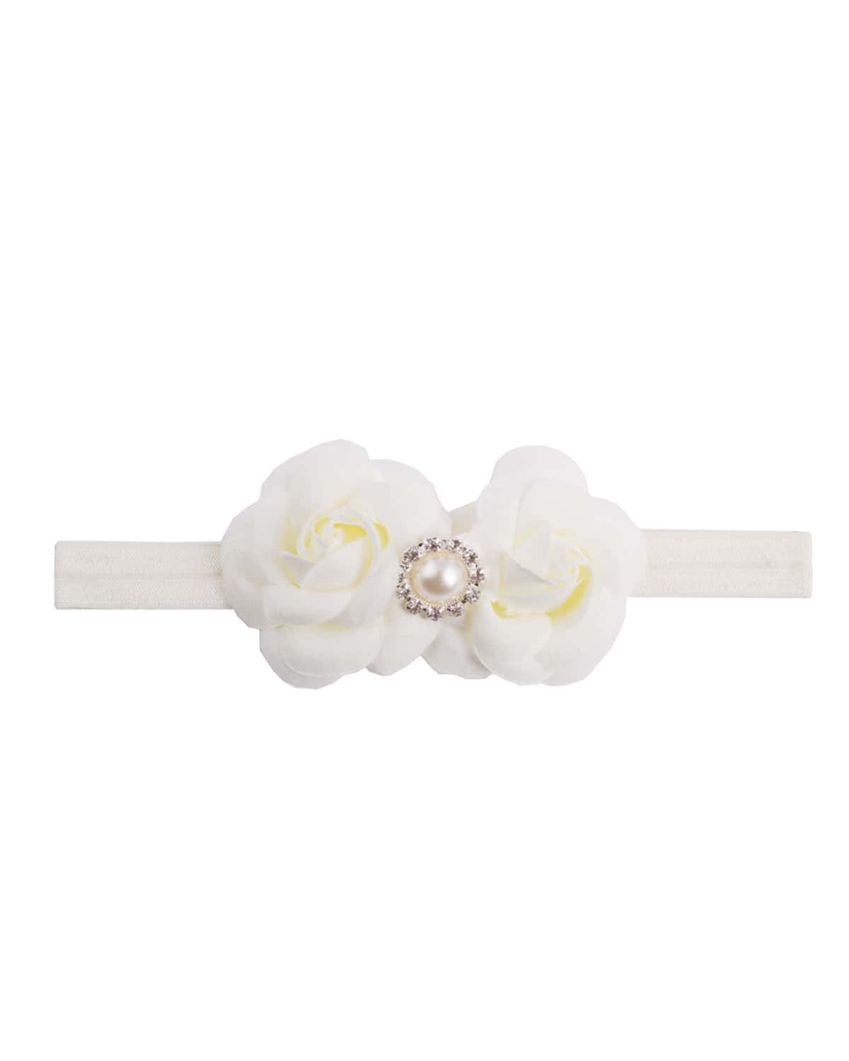 Two roses with pearl stone on headband 