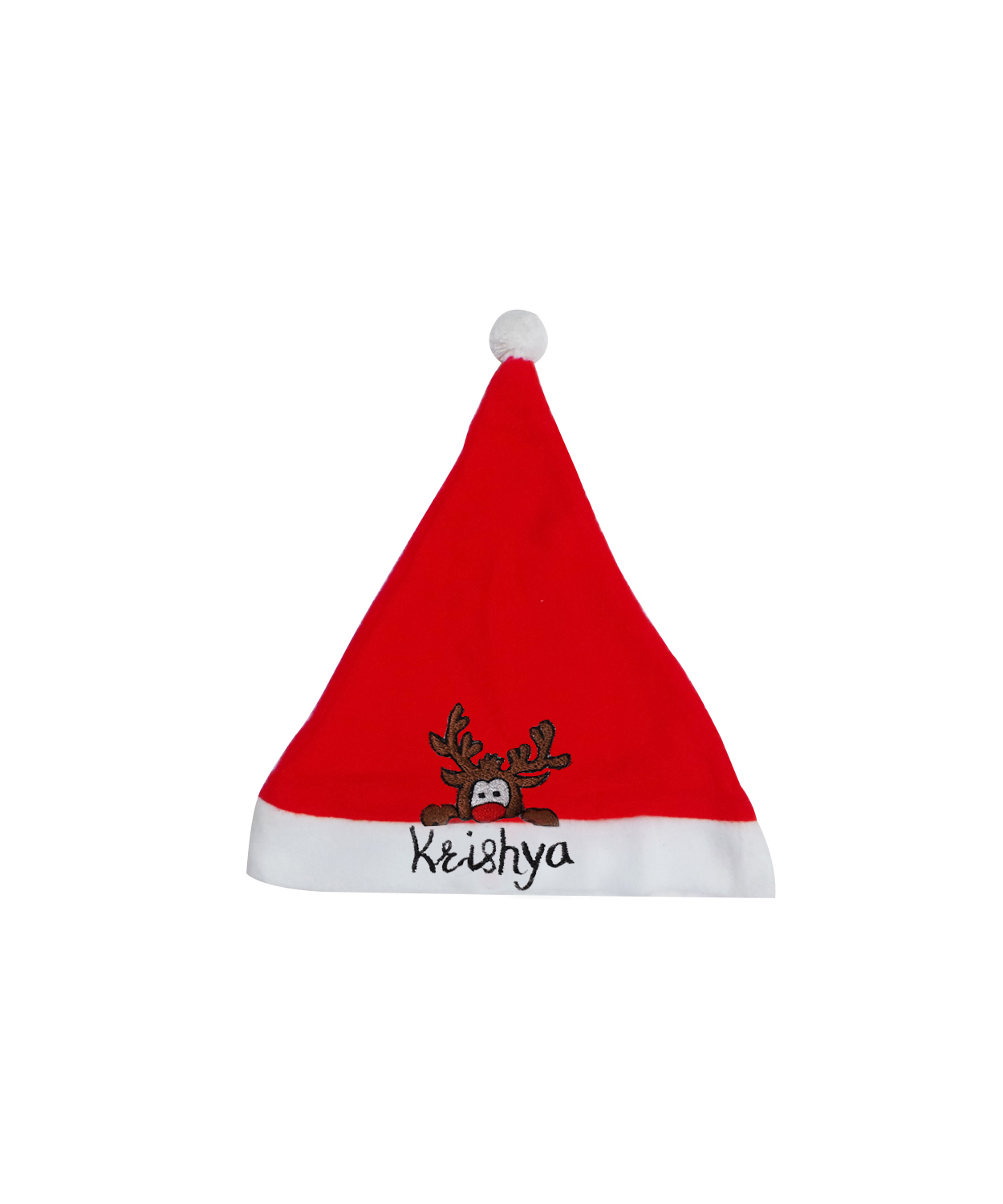 Personalised Red Custom Christmas Cap For Adults