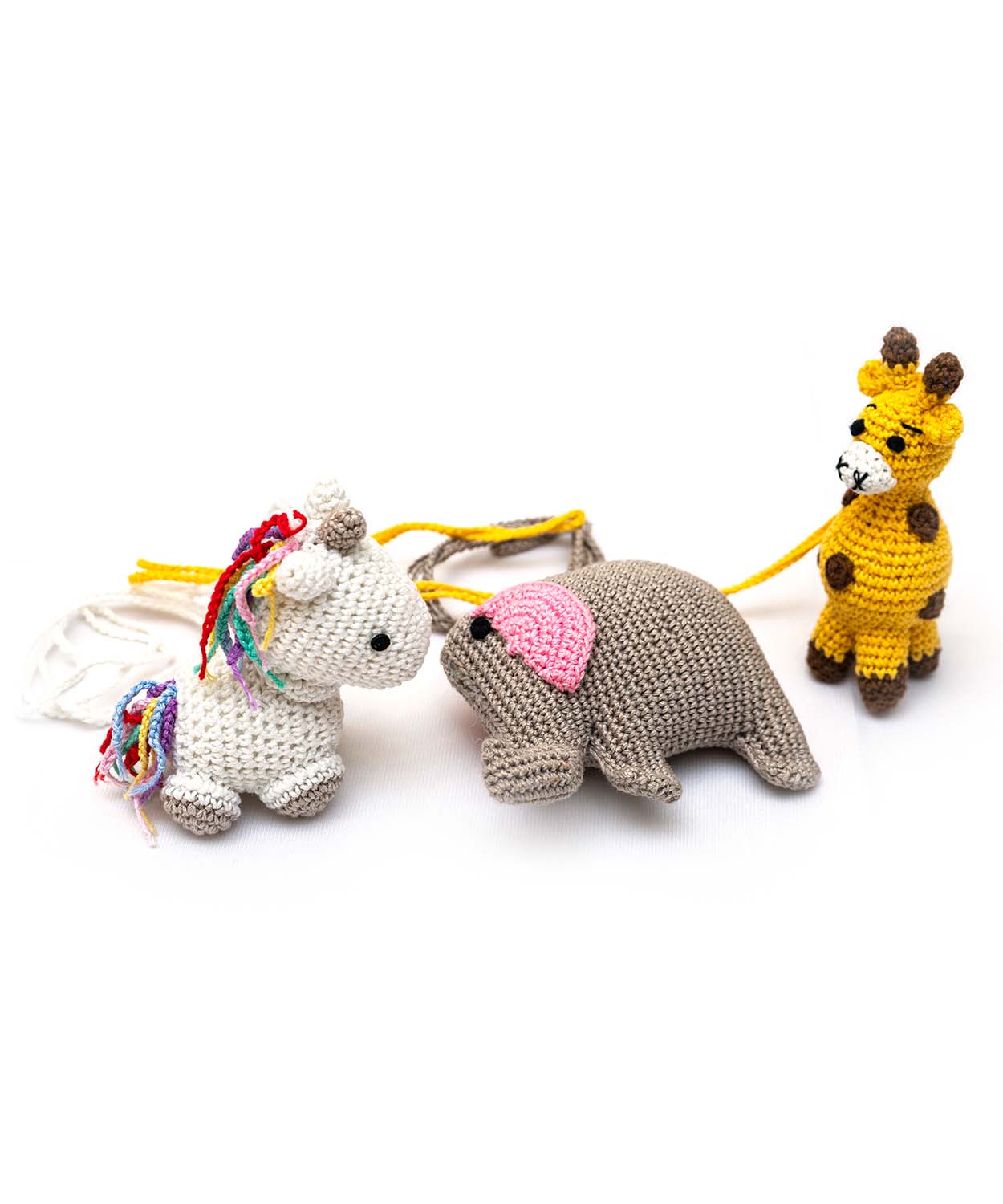 Stroller Pram Bassinet Crib Baby Gym Hanging Toys-Crochet Animal