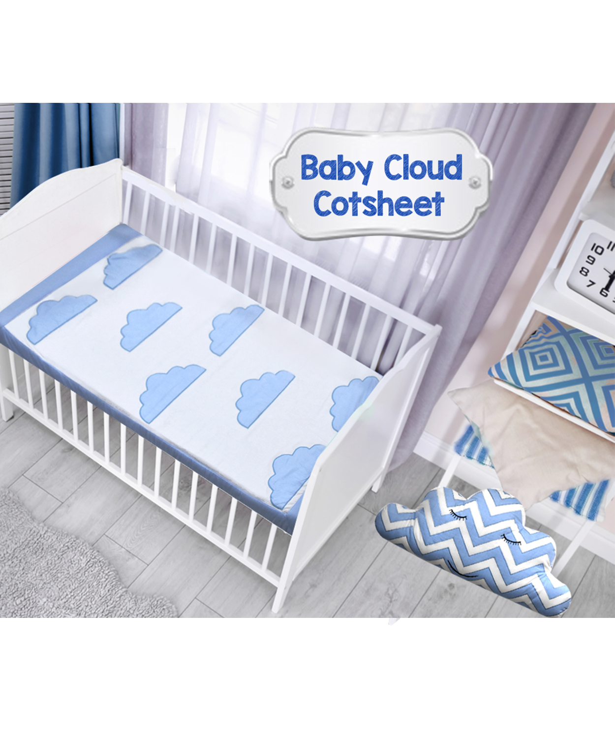 Baby Cloud Cotsheet