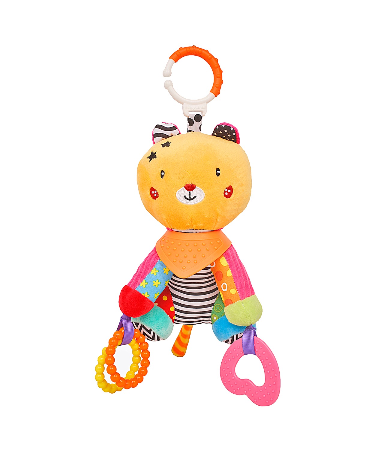 Smiling Star Orange Premium Hanging Toy With Teether
