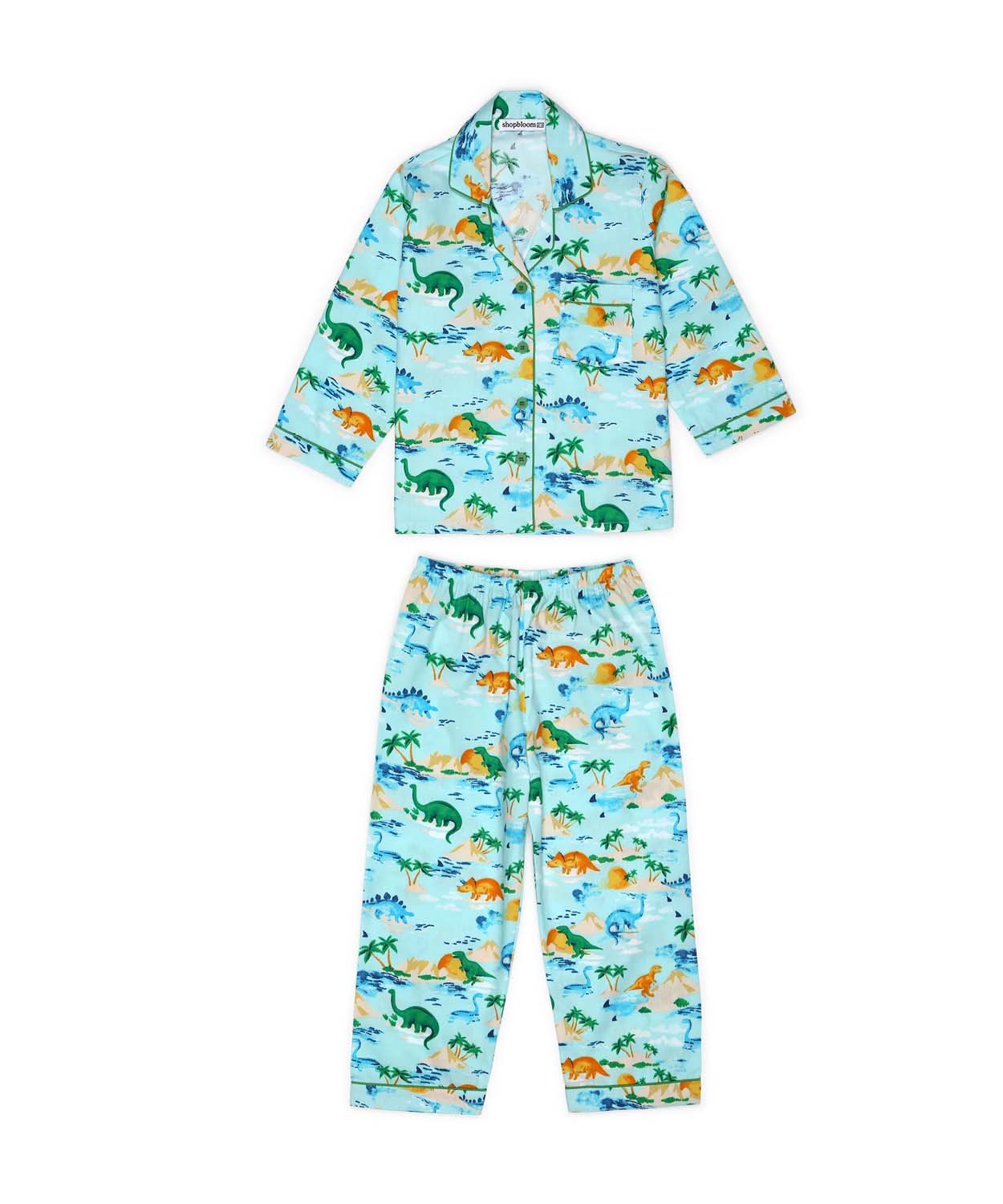 Jurassic Park Print Long Sleeve Kids Night Suit