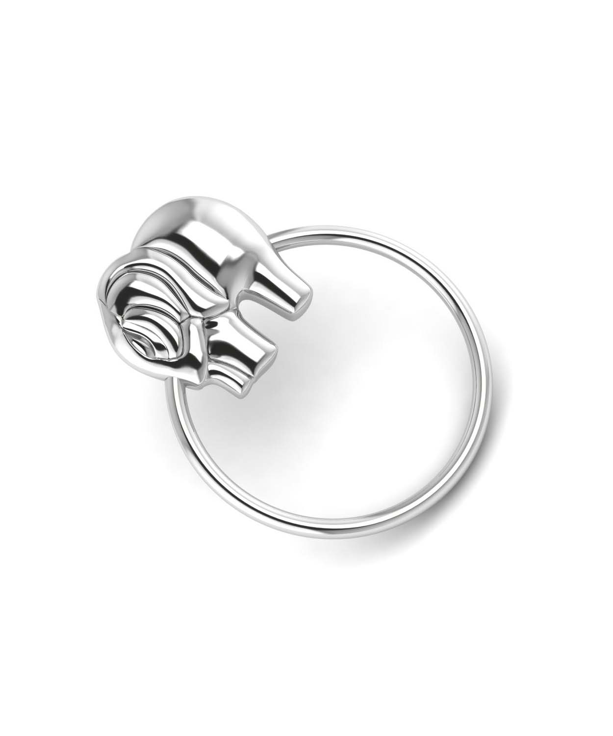 Sterling Silver Elephant Ring Baby Rattle (20 gm)