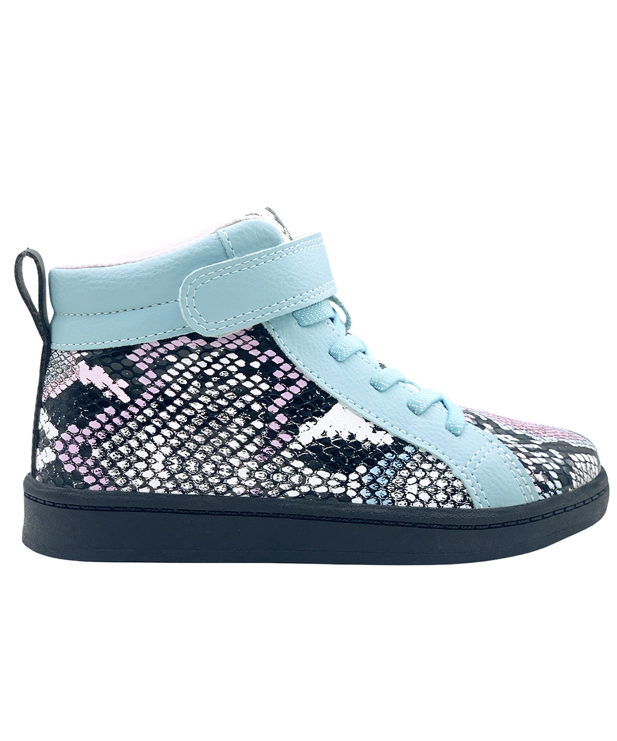 Kazarmax Girl Pink Blue Snake Print Ankle Length Shoes - 9 Kids UK