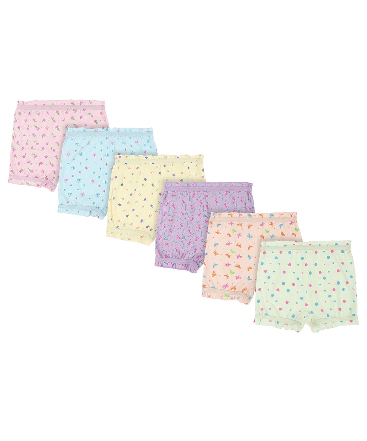 Bodycare Unisex Multicolor Printed Bloomer Pack Of 6