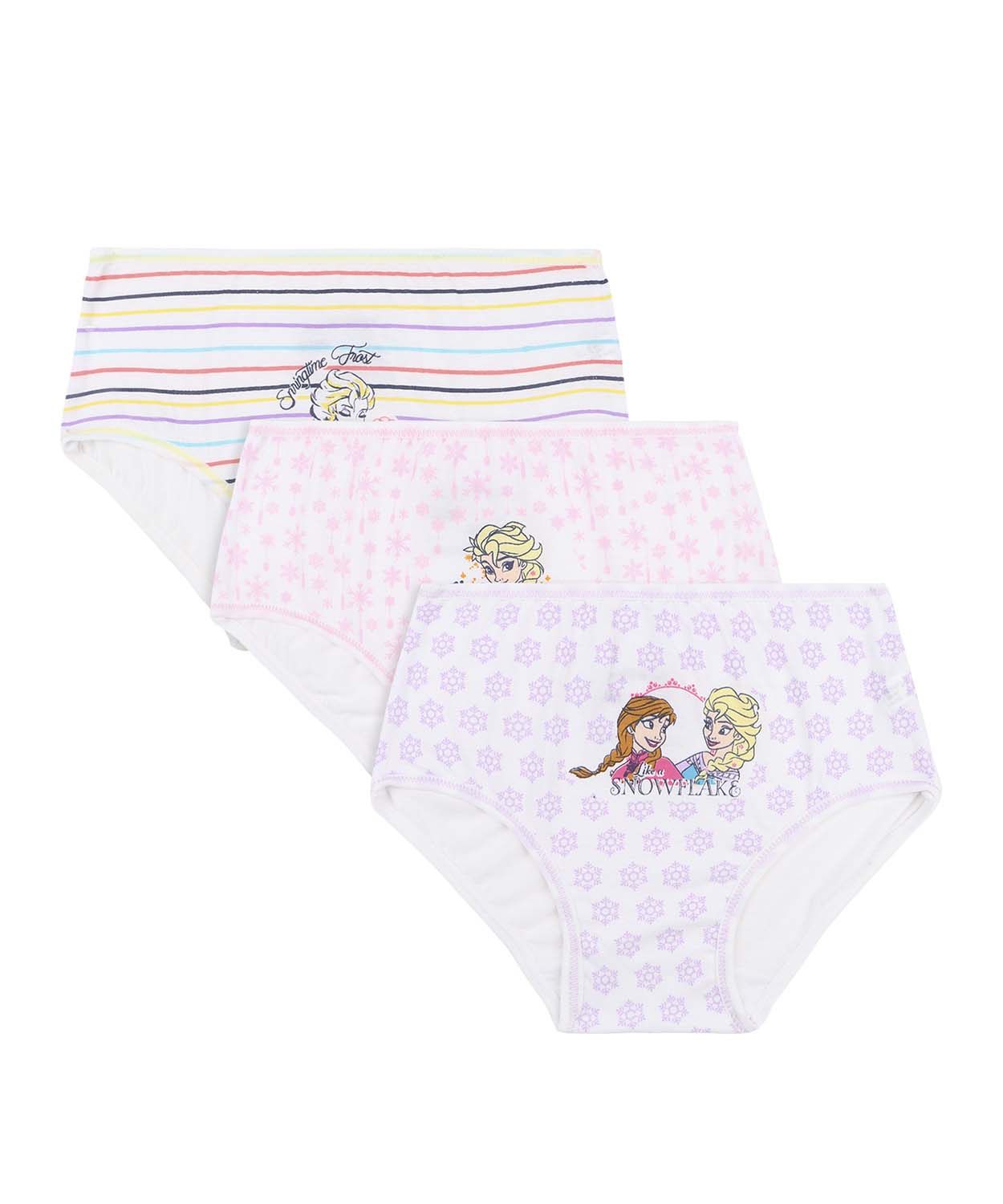 Bodycare Frozen Printed Assorted Panty For Girls Pack Of 3