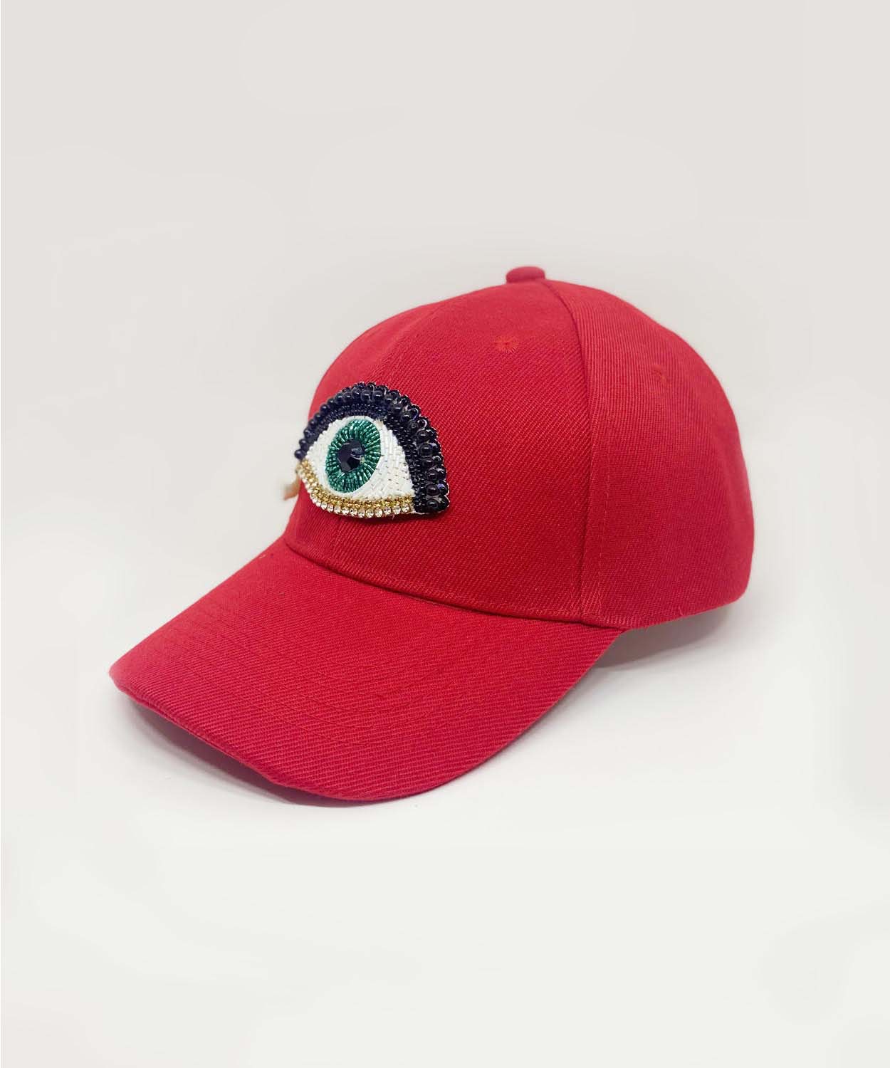 Red Evil Eye Cap