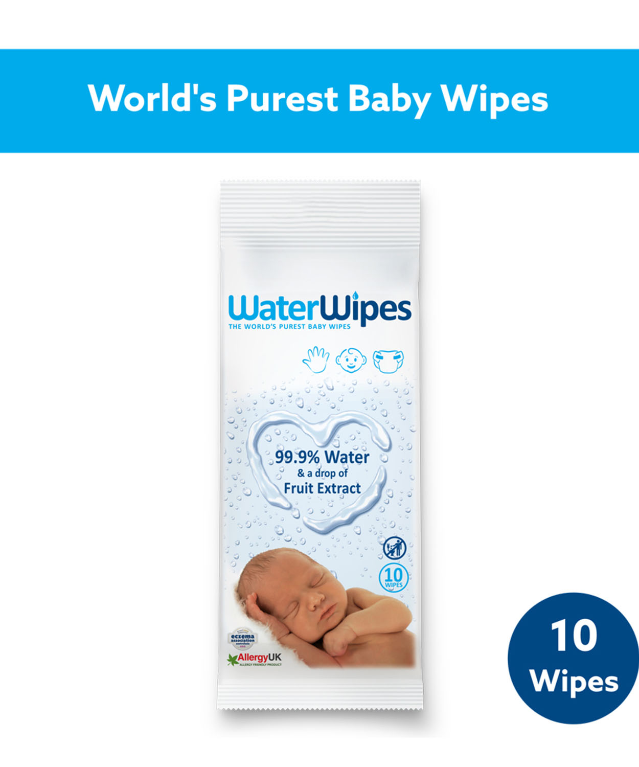WaterWipes Baby Wipes - 10 Wipes