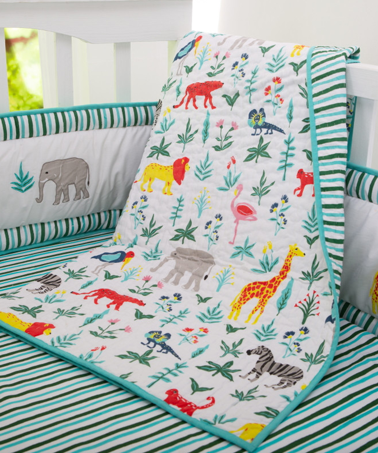 Personalised Serengeti Organic Complete Crib Bedding Set