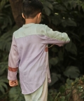 Lavender Short Shirt Kurta, Pants Co-Ord Set