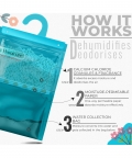 Dehumidifier Hanging Bags (Pack Of 4, Charcoal & Ocean)