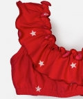 Girls Red Star Print 2 Pc Swim Suit Set