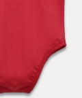 Solid Single Piece Swimsuit Red