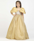 Jelly Jones Golden Puff Sleeve Gown