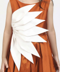 Jelly Jones Pleated Gown With Torso Leaf