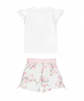 Girls Pink Floral Shorts & T-shirt Set