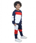 Blue & Red Color Block Tracksuit