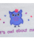 Personalised Owl About Me - Bath towel