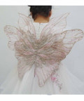 White Pink Butterfly Dress