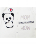 Mom Is Wow Onsie With Personalized Cap And Mittons For Boys