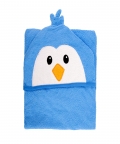 Baby Moo Penguin Blue Animal Hooded Towel