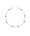 Turquoise In Gold Bracelet