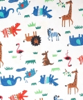 Animals And Grass Blue Blanket
