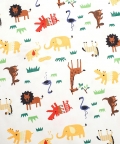 Animals And Grass Cream Blanket