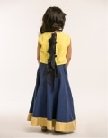 Blue and Gold Panelled Skirt