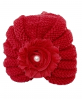 Floral Red Turban Cap