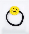 Sunny Nylon Beaded Hairtie Band - Cheerful Smiles