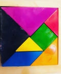 Tangram Set Of 8 Crayons