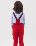 Animal Theme Outfit For Little Boys- Set Of Shirt ,Trousers , Bow & Suspenders