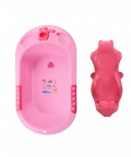 Pink Bath Tub With Bather