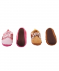 All About Love Brown And Pink 2 Pk Booties