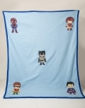 Blue Superheroes Fleece Blanket
