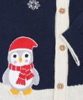 Penguine In The Snow Navy Sweater 