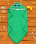 Smart And Nerdy Dark Green Hooded Towel