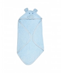 Elephant Light Blue Hooded Towel