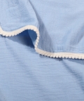 100% Crinkle Cotton Blue Swaddle Cloth