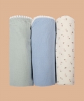 100% Crinkle Cotton Swaddle Cloth - Pack Of 5