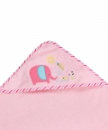 Elephant Love Pink Hooded Towel