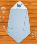 Dolphin Blue And White Hooded Towel