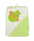 Fishy Green And White Hooded Towel