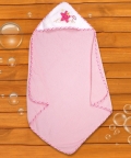 Beach Day Pink And White Hooded Towel