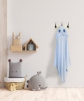 Baby Moo Elephant Blue Towel & Wash Cloth Set