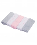 Baby Moo Whimsical Unicorn White Towel & Wash Cloth Set